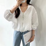 ふくれジャガード ブルゾン ライトアウター | COCOMOMO | 詳細画像8