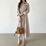 シャツワンピース きれいめワンピース オフィスカジュアル | COCOMOMO | 詳細画像6 