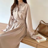 シャツワンピース きれいめワンピース オフィスカジュアル | COCOMOMO | 詳細画像7 