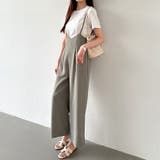 サロペットパンツ サイドスリット ワイドパンツ | COCOMOMO | 詳細画像14 