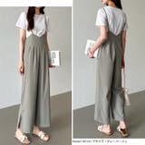 サロペットパンツ サイドスリット ワイドパンツ | COCOMOMO | 詳細画像16 