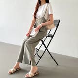 サロペットパンツ サイドスリット ワイドパンツ | COCOMOMO | 詳細画像18 