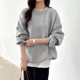 ゆるっとオーバーサイズ スウェット ボリューム袖トレーナー | COCOMOMO | 詳細画像10 