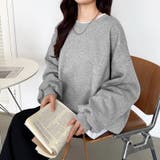 ゆるっとオーバーサイズ スウェット ボリューム袖トレーナー | COCOMOMO | 詳細画像13 