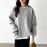 ゆるっとオーバーサイズ スウェット ボリューム袖トレーナー | COCOMOMO | 詳細画像14 