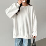 ゆるっとオーバーサイズ スウェット ボリューム袖トレーナー | COCOMOMO | 詳細画像15 