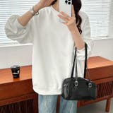 ゆるっとオーバーサイズ スウェット ボリューム袖トレーナー | COCOMOMO | 詳細画像20 