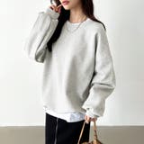 ゆるっとオーバーサイズ スウェット ボリューム袖トレーナー | COCOMOMO | 詳細画像27 