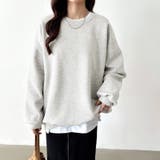 ゆるっとオーバーサイズ スウェット ボリューム袖トレーナー | COCOMOMO | 詳細画像28 