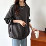 ゆるっとオーバーサイズ スウェット ボリューム袖トレーナー | COCOMOMO | 詳細画像3 