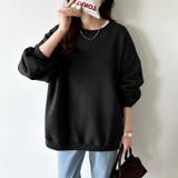 ゆるっとオーバーサイズ スウェット ボリューム袖トレーナー | COCOMOMO | 詳細画像32 