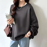 ゆるっとオーバーサイズ スウェット ボリューム袖トレーナー | COCOMOMO | 詳細画像4 