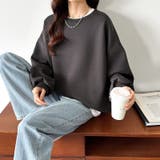 ゆるっとオーバーサイズ スウェット ボリューム袖トレーナー | COCOMOMO | 詳細画像6 