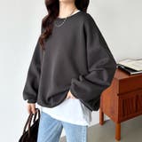 ゆるっとオーバーサイズ スウェット ボリューム袖トレーナー | COCOMOMO | 詳細画像8 