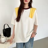 バイカラーTシャツ 配色 カットソー | COCOMOMO | 詳細画像11