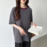 バイカラーTシャツ 配色 カットソー | COCOMOMO | 詳細画像14