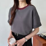 バイカラーTシャツ 配色 カットソー | COCOMOMO | 詳細画像17
