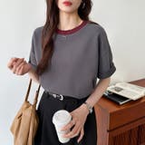 バイカラーTシャツ 配色 カットソー | COCOMOMO | 詳細画像18