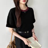 バイカラーTシャツ 配色 カットソー | COCOMOMO | 詳細画像26