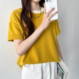 バイカラーTシャツ 配色 カットソー | COCOMOMO | 詳細画像3