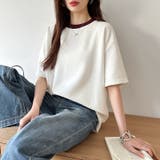 バイカラーTシャツ 配色 カットソー | COCOMOMO | 詳細画像7