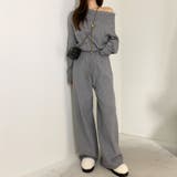 オフショルダー セットアップ ニット | COCOMOMO | 詳細画像6