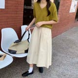 vネックニット 半袖ニット オフィスカジュアル | COCOMOMO | 詳細画像30 