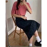 vネックニット 半袖ニット オフィスカジュアル | COCOMOMO | 詳細画像35 