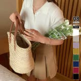 ホワイト | ポロシャツ ポロニット 半袖ニット | COCOMOMO