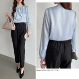 ボウタイブラウス スカーフタイブラウス オフィスカジュアル | COCOMOMO | 詳細画像11 