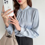 ボウタイブラウス スカーフタイブラウス オフィスカジュアル | COCOMOMO | 詳細画像12 