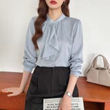 ボウタイブラウス スカーフタイブラウス オフィスカジュアル | COCOMOMO | 詳細画像14 