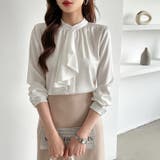 ボウタイブラウス スカーフタイブラウス オフィスカジュアル | COCOMOMO | 詳細画像16 