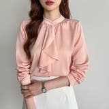 ボウタイブラウス スカーフタイブラウス オフィスカジュアル | COCOMOMO | 詳細画像1 