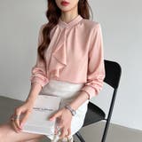 ボウタイブラウス スカーフタイブラウス オフィスカジュアル | COCOMOMO | 詳細画像2 