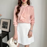 ボウタイブラウス スカーフタイブラウス オフィスカジュアル | COCOMOMO | 詳細画像5 