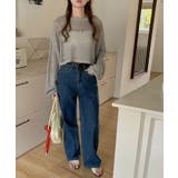 透かし編みショートニット メッシュトップス ボリューム袖 | COCOMOMO | 詳細画像21