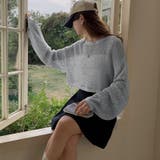 透かし編みショートニット メッシュトップス ボリューム袖 | COCOMOMO | 詳細画像23