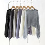 透かし編みショートニット メッシュトップス ボリューム袖 | COCOMOMO | 詳細画像25