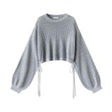 透かし編みショートニット メッシュトップス ボリューム袖 | COCOMOMO | 詳細画像29