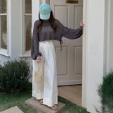 透かし編みショートニット メッシュトップス ボリューム袖 | COCOMOMO | 詳細画像3