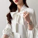 ボウタイブラウス ブラウス ボウタイ | COCOMOMO | 詳細画像20 