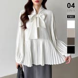 ホワイト | ボウタイブラウス ブラウス ボウタイ | COCOMOMO