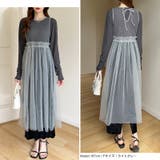 チュールワンピース レイヤードシアーワンピース ロングワンピース | COCOMOMO | 詳細画像14 