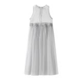 チュールワンピース レイヤードシアーワンピース ロングワンピース | COCOMOMO | 詳細画像23 