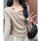 ドレープカットソー イレギュラーネック 長袖カットソー | COCOMOMO | 詳細画像11