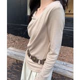 ドレープカットソー イレギュラーネック 長袖カットソー | COCOMOMO | 詳細画像13