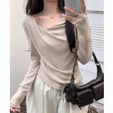 ドレープカットソー イレギュラーネック 長袖カットソー | COCOMOMO | 詳細画像14