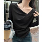 ドレープカットソー イレギュラーネック 長袖カットソー | COCOMOMO | 詳細画像15