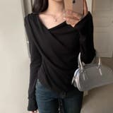 ドレープカットソー イレギュラーネック 長袖カットソー | COCOMOMO | 詳細画像17